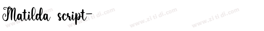 Matilda script字体转换